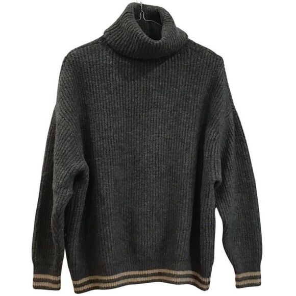Gray Turtleneck Sweater, Zara Knit, Size S - Picture 1 of 6
